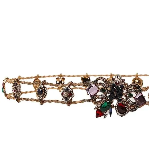 ZARA MULTICOLORED JEWEL BELT - Picture 2 of 4